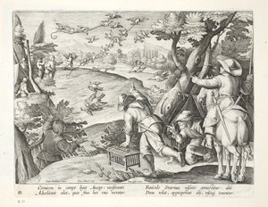 Fowlers, der fanger krager, illustration fra 