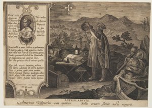 Astrolabiet - Amerigo Vespucci, fra Nova Reperta af Jan van der Straet