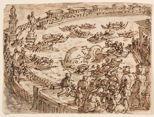 Recto: Hvaljagt af kejser Claudius i havnen i Ostia; Verso: inskription vedrørende Plinius den ældres naturhistorie, bog 9, kap. 5