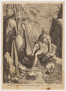 Johannes Døberen i ørkenen af Jan van der Straet, called Stradanus