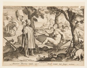 The Discovery of America, plade 1 fra "Nova Reperta" (New Inventions of Modern Times)