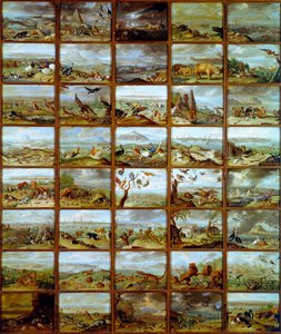 Dyr Tabel, der viser rum svarende til forskellige dyrearter. Maleri af Jan Van Kessel (1626-1679) Madrid fra det 17. århundrede, Prado Museum