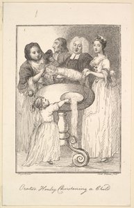 Orator Henley, der døber et barn, 1794. af Jane Ireland