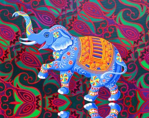 Indisk elefant, 2016, af Jane Tattersfield