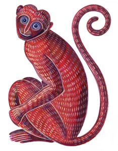 Monkey, 1996, (blæk og gouache) af Jane Tattersfield