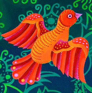Orange fugl, 2019 af Jane Tattersfield