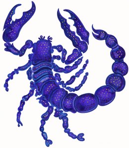 Scorpio, 1996, (blæk og gouache) af Jane Tattersfield