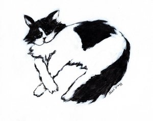 Thomas Lounging II, ca. 2019 (blandede medier på papir) af Janel Bragg