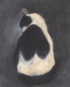 Thomas Taking a Bath, ca. 2018 (pastel og kul på papir) af Janel Bragg