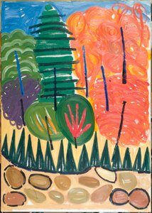Blue Poles, 2007 (olie på lærred)