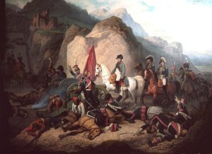 Napoleon i Somosierra-kløften af January Suchodolski