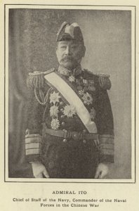 Admiral Ito, stabschef for flåden, kommandør for flådestyrkerne i den kinesiske krig af Japanese Photographer