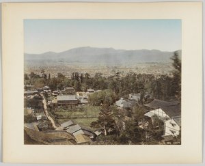 Kyoto, Japan (håndfarvet sort/hvid foto) af Japanese Photographer