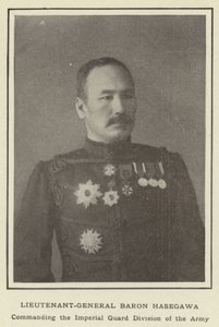Generalløjtnant Baron Hasegawa, kommanderende for den kejserlige gardedivision af hæren af Japanese Photographer