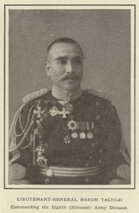 Generalløjtnant Baron Tachimi, der leder den ottende (Hirosaki) Army Division af Japanese Photographer