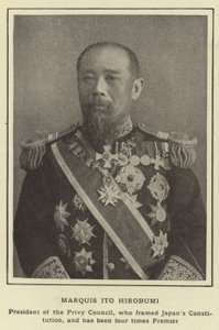 Marquis Ito Hirobumi, formand for Privy Council, som udformede Japans forfatning, og har været fire gange premierminister af Japanese Photographer