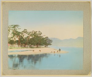Miyajima, Japan (håndfarvet sort/hvid foto) af Japanese Photographer