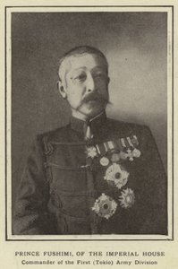 Prins Fushimi, fra det kejserlige hus, øverstbefalende for den første (Tokio) hærdivision af Japanese Photographer