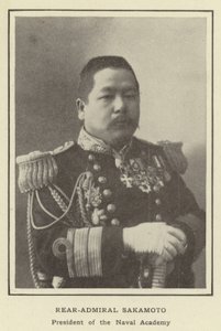 Kontreadmiral Sakamoto, præsident for Naval Academy af Japanese Photographer