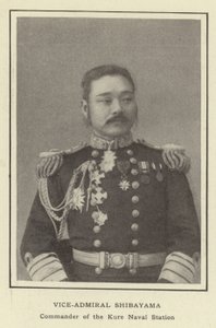 Viceadmiral Shibayama, kommandør for Kure Naval Station af Japanese Photographer