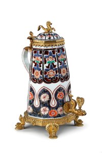 En sjælden, elegant monteret Imari kaffekande og låg (keramik) af Japanese School