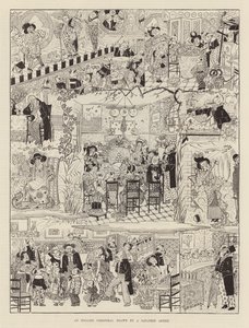 En engelsk jul tegnet af en japansk kunstner (gravering) af Japanese School