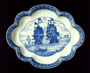 Arita fad, efter en hollandsk original, sent i det 17. århundrede (porcelæn)