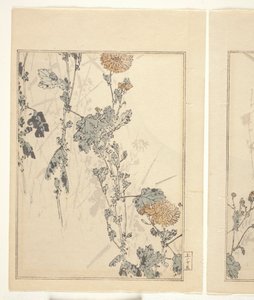 Krysantemum (træblok i farver) (se også 374401) af Japanese School