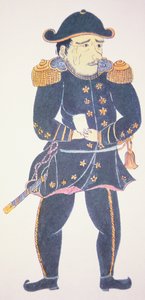 Commodore Perry i Japan - et indtryk af en japansk kunstner af Japanese School