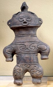Dogu statuette Japan, højde 20 cm, neolitikum, Jomon periode af Japanese School