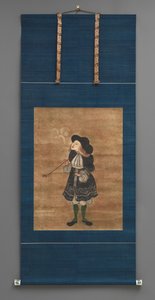 Hollandsk købmand, begyndelsen af det 18. århundrede (akvarel med keramiske knopper) af Japanese School