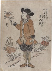 Hollandsk VOC-medarbejder i Nagasaki, ca. 1700 af Japanese School