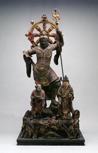 Figur af en Guardian Deity, Kamakura-periode, 12.-14. århundrede (træ)