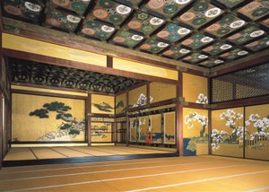 Interiør af Nijo Slot (1602-1626). Kunst Tokugawa. Arkitektur. Japan, Kyoto (foto) af Japanese School