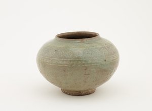 Krukke med stemplet og slip-inlay dekoration, 1610-1630 af Japanese School