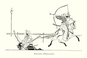 Riddere motionerer (litho) af Japanese School