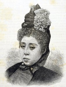 Meiji æra. Prinsesse Komatsu af Japan. Illustration af 1887 (gravering) af Japanese School