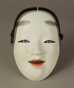 Noh teater maske af en ung kvinde, japansk af Japanese School