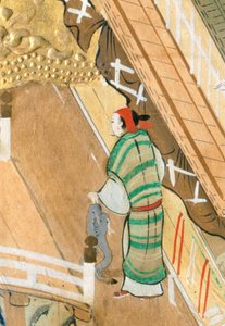Osakazu Byobu - Japansk foldeskærm med otte paneler (maleri) af Japanese School