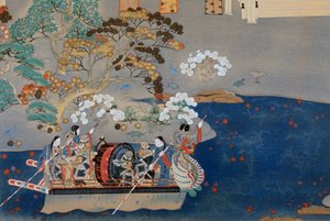 Robåd, illustration til Eiga Monogatari (Story of Splendor), af Akazome Emon (ca 956-1041). Japan af Japanese School