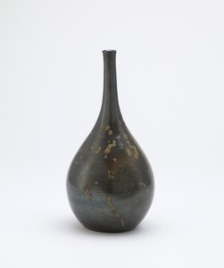 Sake-flaske, Imbe, Okayama-præfekturet, Edo-perioden, slutningen af det 17.-begyndelsen af det 18. århundrede (stentøj med rød slip & træ-aske glasur)