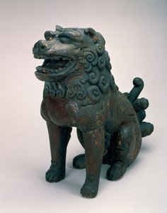 Shishi (Guardian Lion or Dog) (træ med lak)