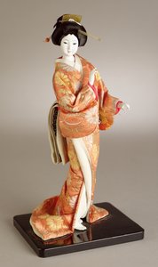Stående damedukke, japansk af Japanese School