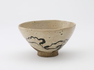 Teskål med design af udødelighedssvamp, ukendt værksted af Japanese School
