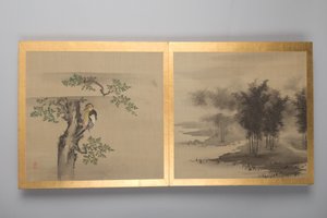 Tredive malerier af fugle, blomster og landskaber, slutningen af det 18. århundrede (album; silke) af Japanese School