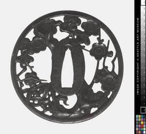 Tsuba: Gren af blomstrende kirsebær, tidligt 1700-tallet (jern) af Japanese School