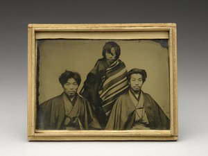 Uden titel, c. 1875 (ambrotype i original kiri trækasse) af Japanese School