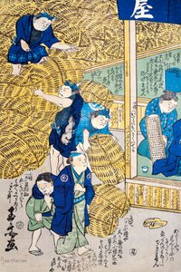Flettet kurvlager i Edo af Japanese School