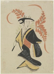 Wisteria Maiden, slutningen af det 17. - begyndelsen af det 18. århundrede (blæk og farve på papir) af Japanese School