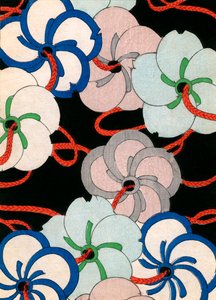 farve træblok print af Camellia Ornamenter af Japanese School